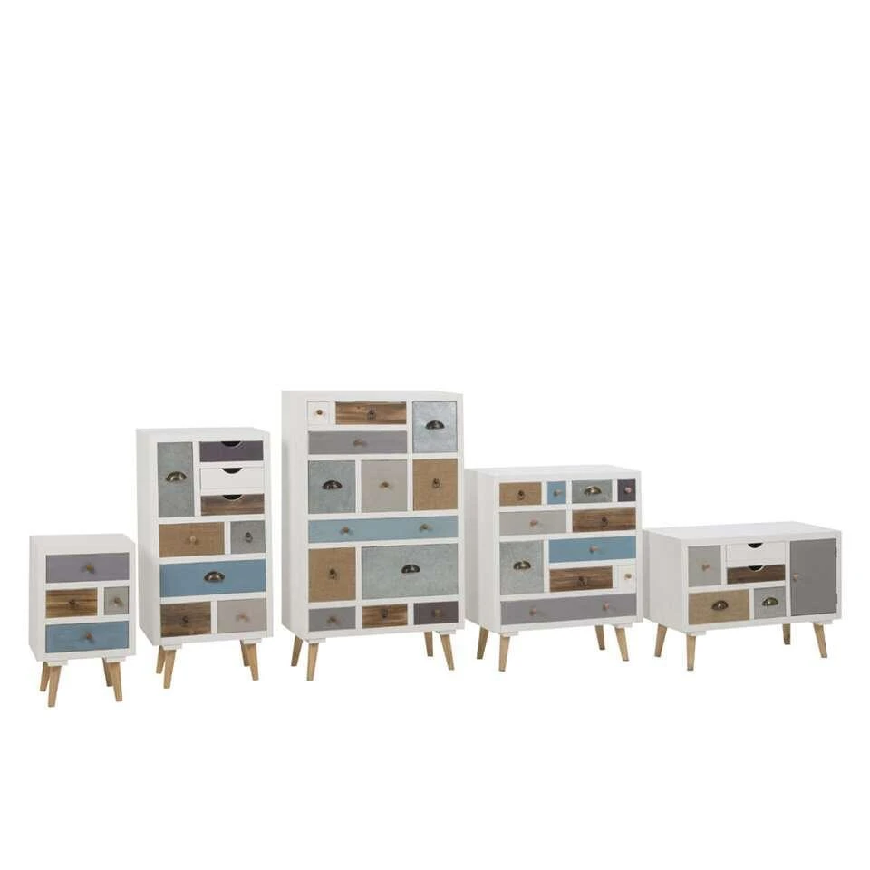 Ladekast Suomi - Multikleur - 114x70x30 Cm 2 Ladekast Suomi - Multikleur - 114x70x30 Cm - Afbeelding 2