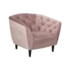 Fauteuil Thyrza - Fluweel - Oudroze