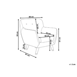 Beliani Fauteuil BODO - Blauw Fluweel -Tafel Trend Goedkope Winkel aab893f2054e4cd88a2b5f571b95b985