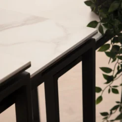 Sohome Bijzettafel Matalie - Keramiek - Set Van 3 Stuks - Wit -Tafel Trend Goedkope Winkel ba515538770d4944aaf0902b6efab915