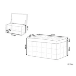Beliani Ottomaan MICHIGAN - Zwart Kunstleer -Tafel Trend Goedkope Winkel cd2defedb4084bf8ad4e4c381656757b