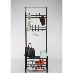 O'DADDY® Kapstok Staand - Schoenenrek - 18 Haken - 66x30x190cm - Zwart -Tafel Trend Goedkope Winkel db877b99e4f5496b8b5226bbb727ea20